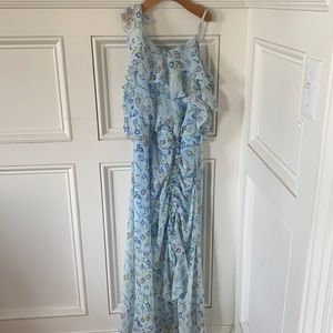 Blue floral dress